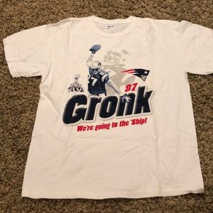 New England Patriots Super Bowl 46 Gronk T-shirt L